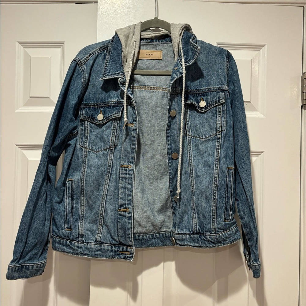 Blank NYC Denim Jacket with Removable Hood